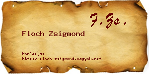 Floch Zsigmond névjegykártya